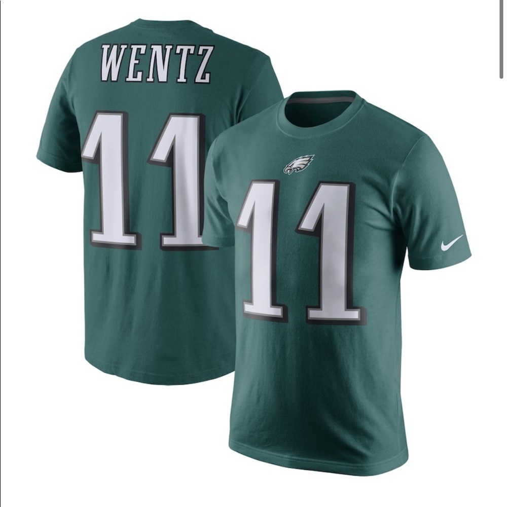 Philadelphia Eagles Jersey Tshirt- Wentz